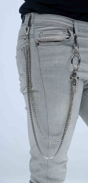 Feather Style Denim Chain